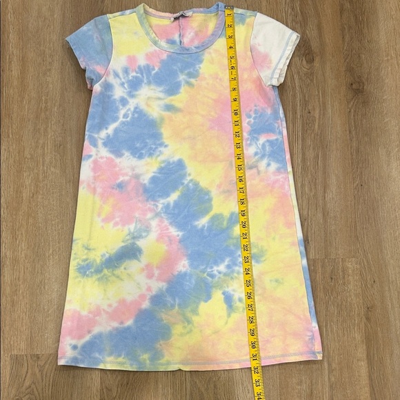 She + Sky Tie-Dye Mini Dress - Blue, Yellow, Pink - Picture 6 of 7